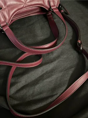 Simply Vera Vera Wang Women’s Quilted Burgundy Satchel thumbnail 9