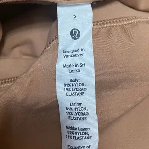 Lululemon Align Brown Sleeveless Activewear Athletic Sports Bra Crop Tank Top 2 thumbnail 3