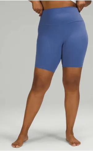 Lululemon high rise align shorts water drop blue 2 thumbnail 1