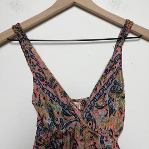 Mamey Women‎ Fairy Babydoll Mini Satin Dress Small Pink Paisley Indie Boho thumbnail 3
