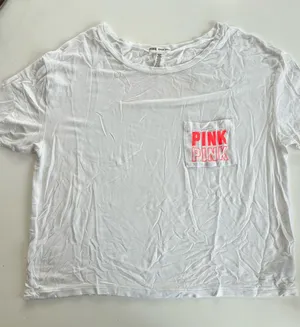 PINK Victoria's Secret white t shirt thumbnail 1
