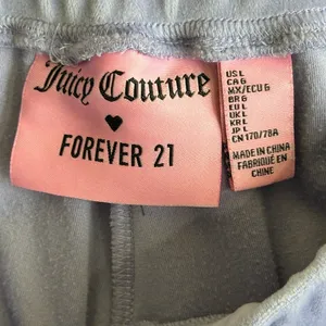 Juicy Couture Forever 21 Velour Rhinestone Logo Joggers Purple Y2K Bling Size L thumbnail 7