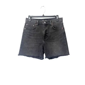 Denim Forum Black The Romy Slim‎ Mid Thigh Shorts Size 6/28 thumbnail 2
