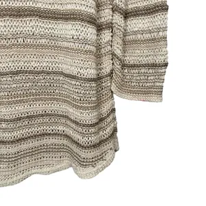 LRL Ralph Lauren Sweater Top XL Neutral Loose Knit Tunic Top Cotton Blend Beachy thumbnail 3