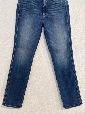 mother denim double dazzler leaps and bounds slim straight leg ankle jean vintage blue wash thumbnail 5