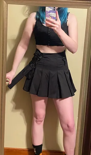 Yesstyle Black Buckled Skort thumbnail 2