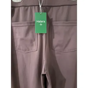 Halara High‎ Waist Wide Leg Trousers Button Front Pockets Plum Purple Career M thumbnail 5