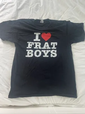 I HEART FRAT BOYS TEE Black Size M thumbnail 1