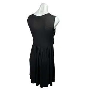 Anthropologie Girls From Savoy Black Faux Wrap Sleeveless Fit Flare Dress Sz XS thumbnail 5
