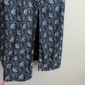 J. Crew Short-Sleeve Smocked Dress in Starry Swirl Navy Size Small thumbnail 6