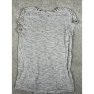 Lululemon Another Mile Short Sleeve T-Shirt Relaxed Fit Space Dye Gray Sz 4 Soft thumbnail 9