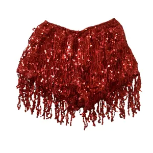 Yollmart Sequins Tassel Skort Red Size XL thumbnail 4