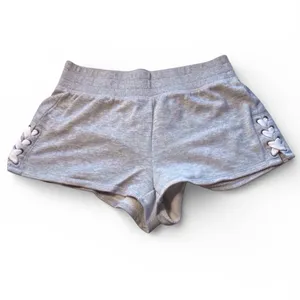 Aerie Lace-Up Sweat Shorts – Light Gray, Size M excellent condition thumbnail 9