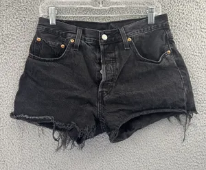 Levi's 501 Original Fit High Rise Denim Jean‎ Shorts 2.5" Festival Women's 28 thumbnail 1