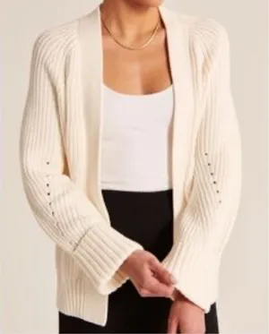 Abercrombie & Fitch Chunky Knit Open Cardigan Sweater Women's Size Small 2727 thumbnail 1