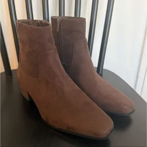 Universal Thread coral brown faux suede bootie size 6 wide thumbnail 3