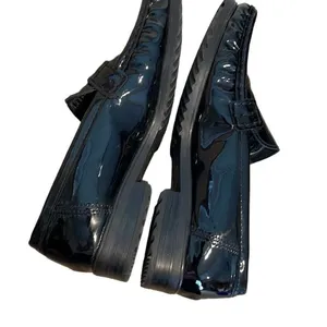 Ara Womens Patent Leather Square Toe Slip-On Loafer‎ Flat Shoes Black Size 6.5 thumbnail 4