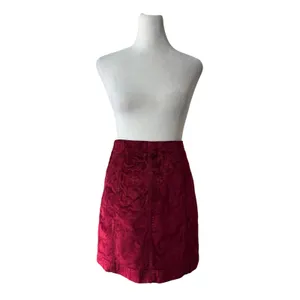 Free People Red Velvet Mini Skirt thumbnail 4