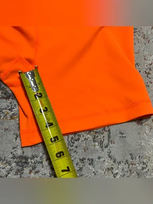 Yogalicious High-Waisted Neon Orange Biker Shorts size Medium thumbnail 6