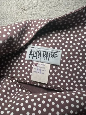 Vintage 90s Made in the USA Alyn Paige Maxi Polka Dot Dress thumbnail 3