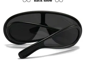Acetate Bold Retro square Black Sun Glasses Leowe oversized aviator sunglasses thumbnail 2