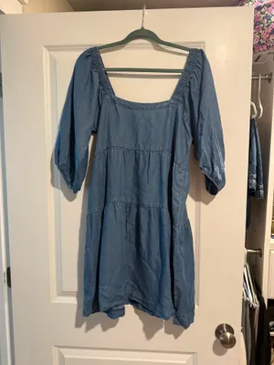 Faux Jean Dress Blue Size L thumbnail 2