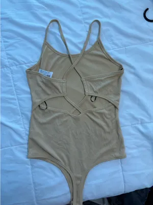 Lane 201 Yellow Strappy Back bodysuit thumbnail 2