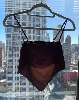 H&M Brown Scarf Top thumbnail 2
