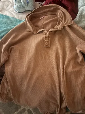 Pink Lily Waffle Knit Oversized Shirt thumbnail 1