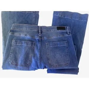 Nicole Miller Nomad Super High Rise Flare Jeans Womens 8 Blue Excellent Stretch thumbnail 7