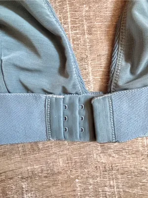 SKIMS Cotton Rib Plunge Bralette Blue Size Medium Light Support Lounge Bra M⁠ thumbnail 10
