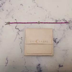 Lili Claspe Ruby Flame Tennis Bracelet New No Tag Red thumbnail 2