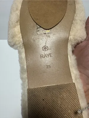 Raye Fuzzy Sandals Size 7.5 thumbnail 3