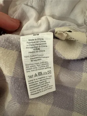 Madewell Lavender Check Button-Up Flannel 100% Cotton Shirt with pockets thumbnail 5