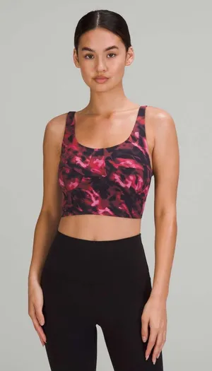 Lululemon Nulu Front Darting Yoga Bra Size 6 Intensity Pink Blossom Multi thumbnail 1