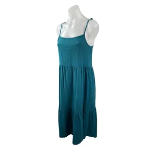 Urban Outfitters Urban Renewal Eco Linen Sleeveless Tiered Midi A-Line Dress S/M thumbnail 3