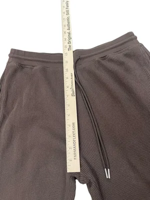 Everyday Casual Lounge Theory Waffle Easy Drawstring Pants - Dark Brown thumbnail 3