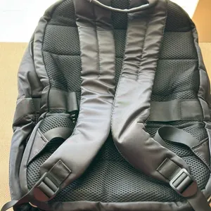 Black laptop backpack NWT gold, zippers, multitude of pockets thumbnail 2