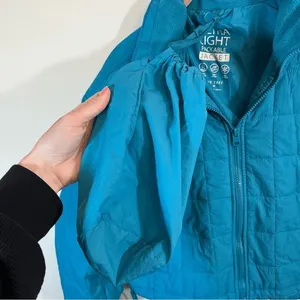 Love Tree Women's‎ Teal Blue Packable Lightweight Puffer Jacket Medium thumbnail 4