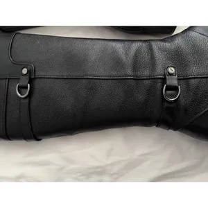 Circa Joan &‎ David CJDAYTON Black Leather Tall Riding Boots Block Heel Mens 7M thumbnail 2