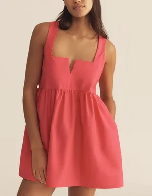 Anthropologie Daily Practice Split-Neck Babydoll Mini Dress, Size XS thumbnail 3