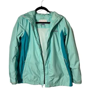 Columbia Women's Blue Waterproof Rain Jacket Size S Casual Long Sleeve thumbnail 1