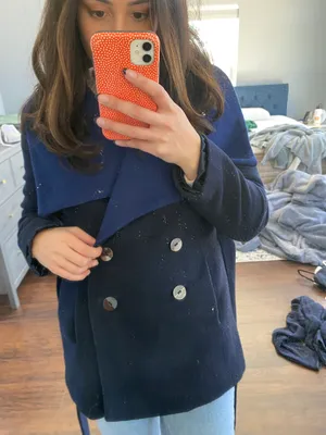 The Limited Two tone blue Wrap Dress Jacket thumbnail 6