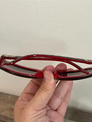 Vintage Christian Dior My Lady Dior 6 Sunglasses Havana Tortoise Red Cannage thumbnail 7