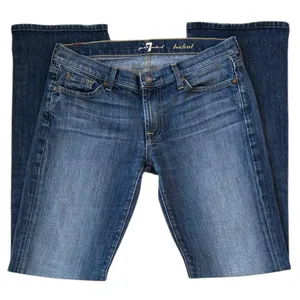 EUC 7 For All Mankind Bootcut Jeans Size 31 Tall Inseam thumbnail 2