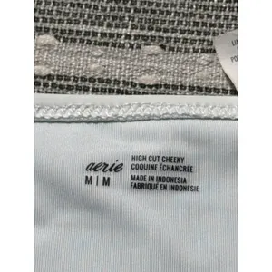 Aerie Womens White High Waisted High Cut Bikini Swim Bottoms Size Medium thumbnail 5