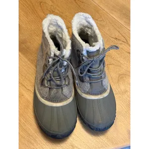 Sorel Women Out 'N About Felt boots Gray waterproof rubber fleece lining Size 9 thumbnail 2
