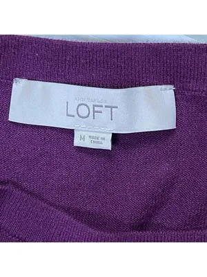 Loft LOFT women top blouse tunic sweater wool blend Sz M thumbnail 10