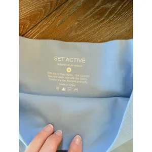 SET ACTIVE‎ SCULPTFLEX Bike Shorts Womens Light Blue Medium thumbnail 3
