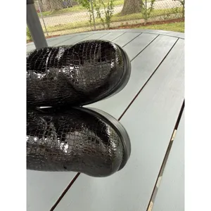 NAOT Black Croco Patent Leather Mules Slip on Clogs Women’s Wedge Shoes Size 11 thumbnail 8